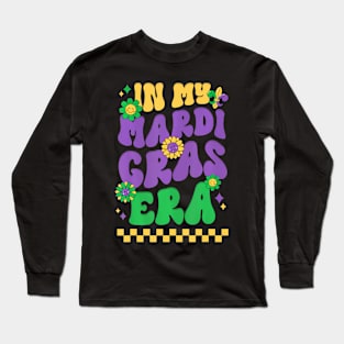 Mardi Gras Heart Fleurdelis Symbol Festival Long Sleeve T-Shirt